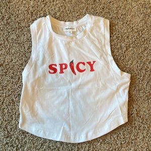 Superdown Spicy Graphic Crop Top